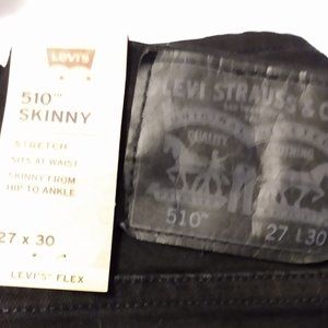 Levi's 510 Skinny Stretch men's jeans, 27x30, dark black